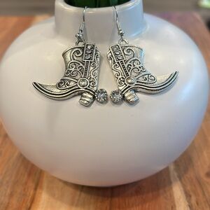 Cowgirl Western Boot Inspired French Hooks Dangle Earrings